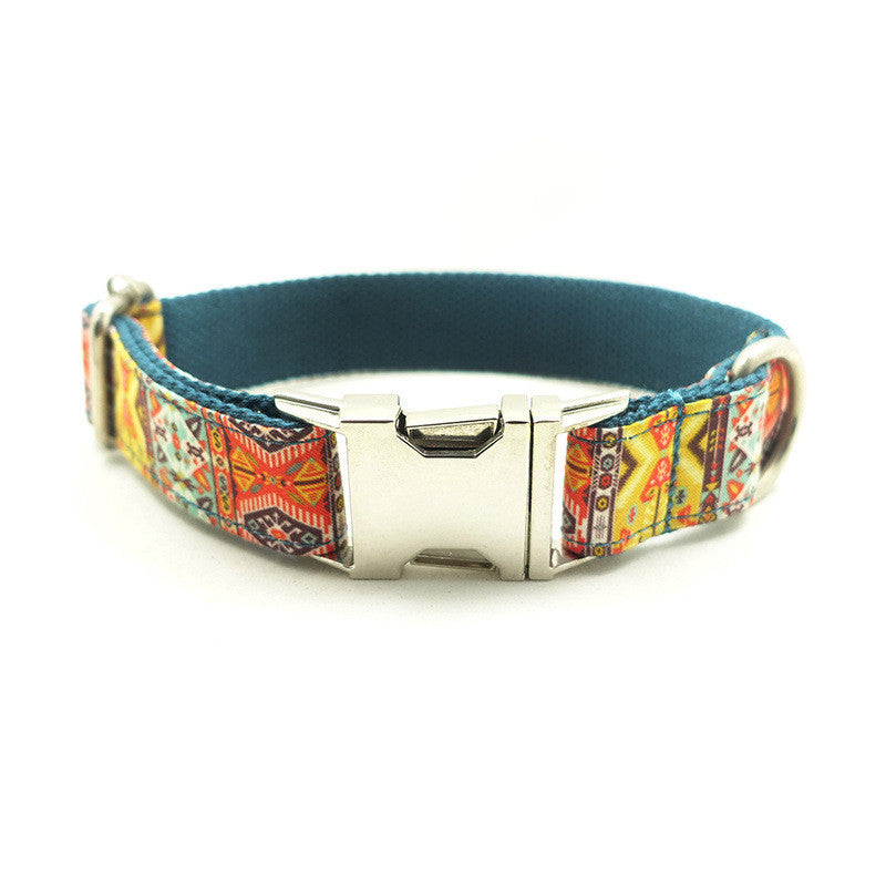 New Metal Buckle Dog Collar - Ethnic Style Pet Accessory